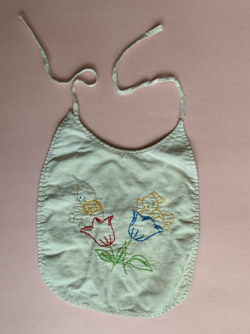 Vintage 50s Hand-Embroidered Bib